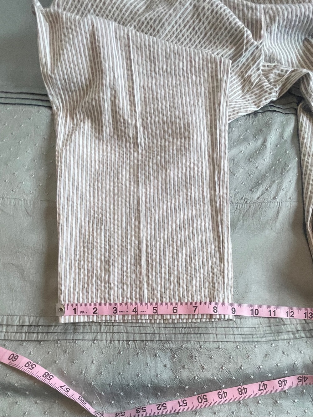 Loft Women’s Seersucker Stripe Pants - Riviera Slim size 14 - Picture 7 of 8